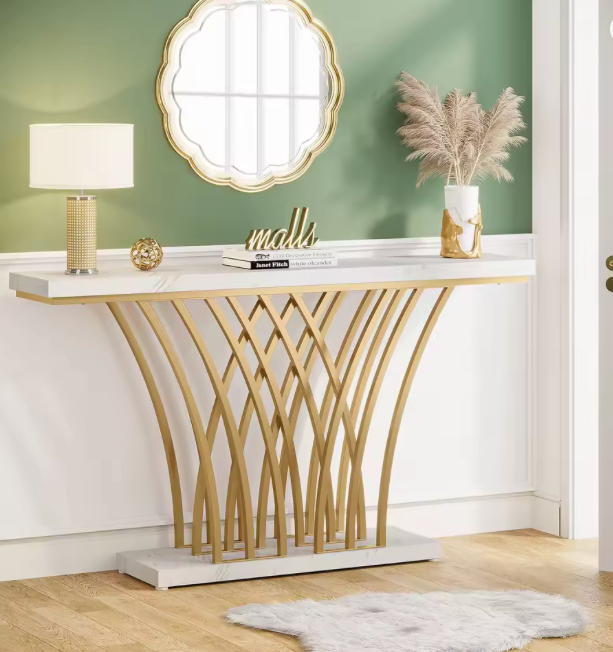 Modern Gold Console Table