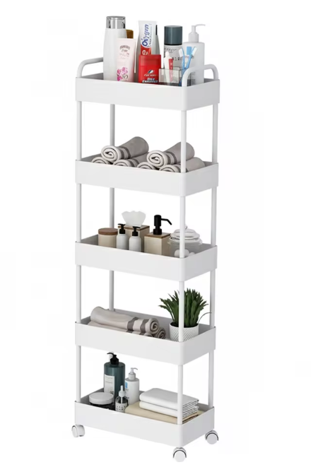 5-Tier Slim Storage with Wheels
