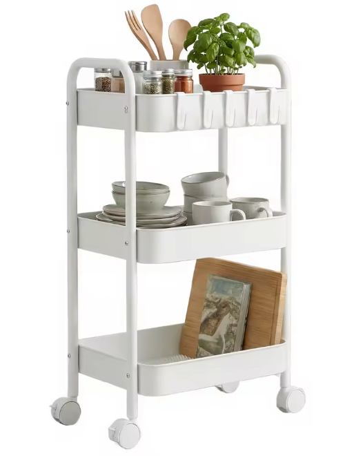 Modern Rolling Storage with 3 Tiers