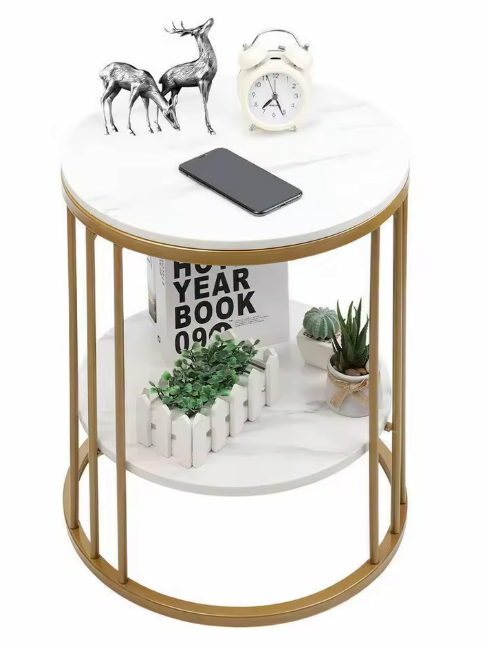 Modern White Marble Table Round