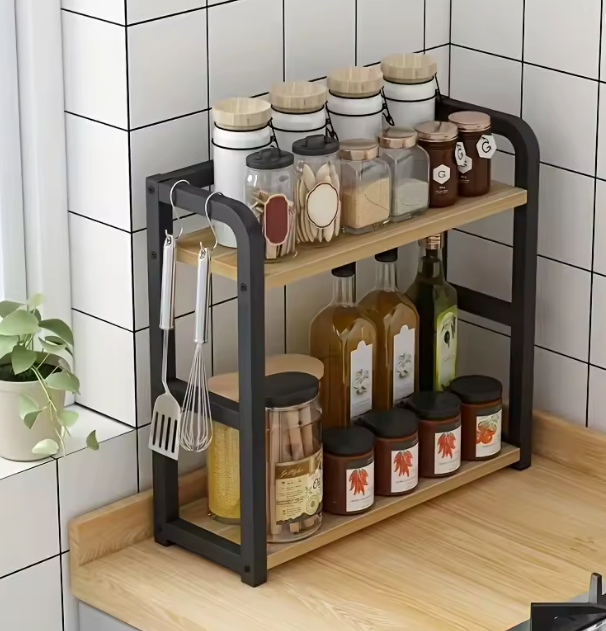 2-Tier Metal Countertop Shelf