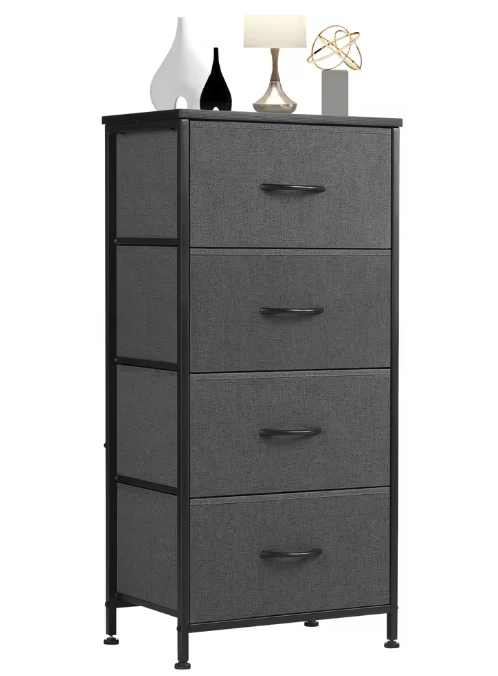 Dresser For Bedroom With 4 Fabric Drawers