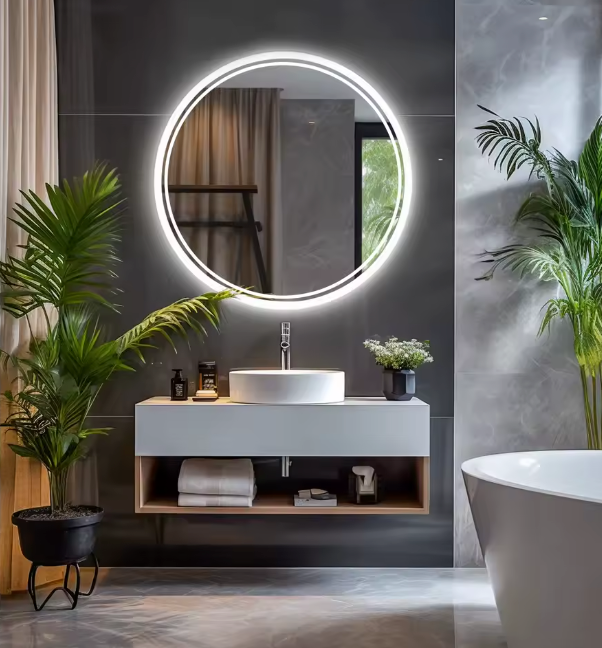 Round LED smart Backlight Mirror ( Touchable )