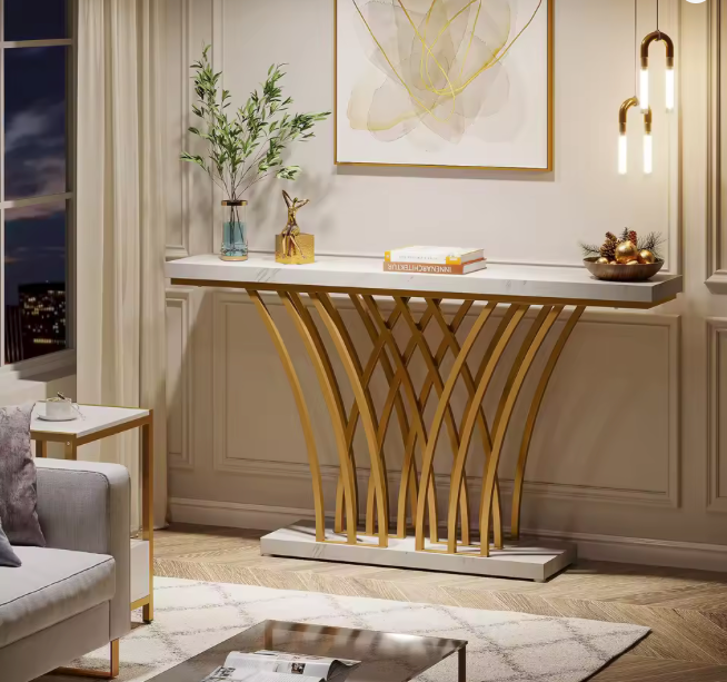 Modern Gold Console Table