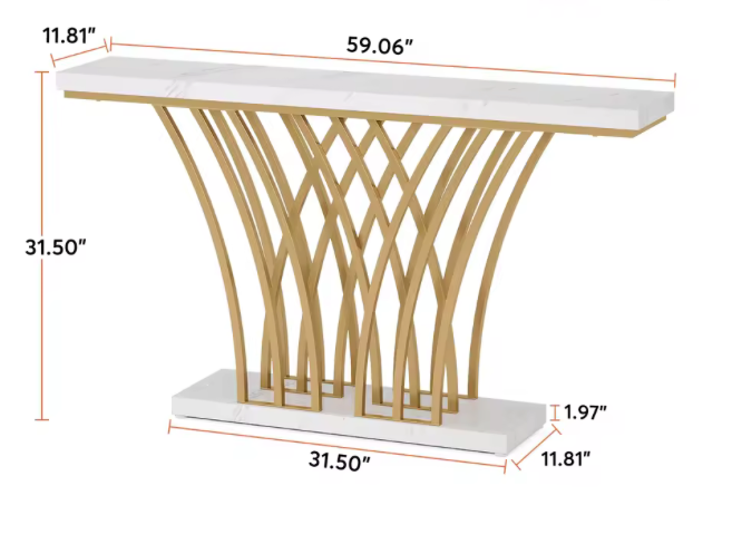 Modern Gold Console Table
