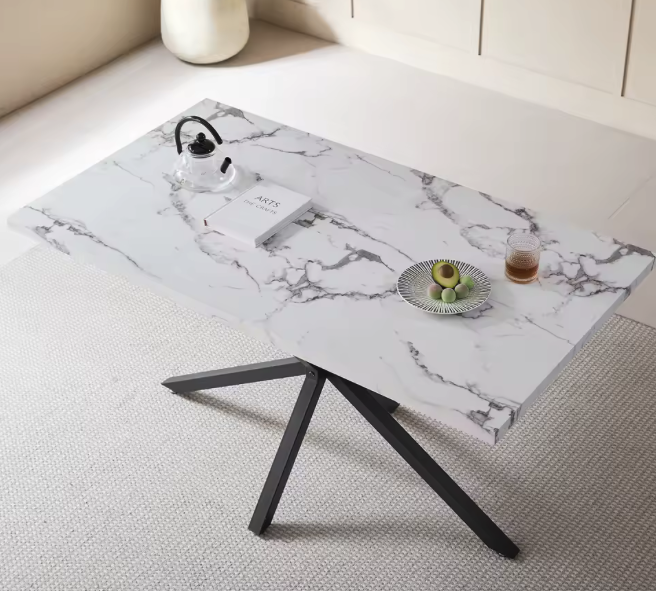 Modern Dining Table With Metal Base