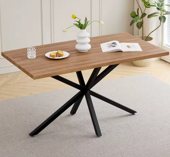 Modern Dining Table With Metal Base