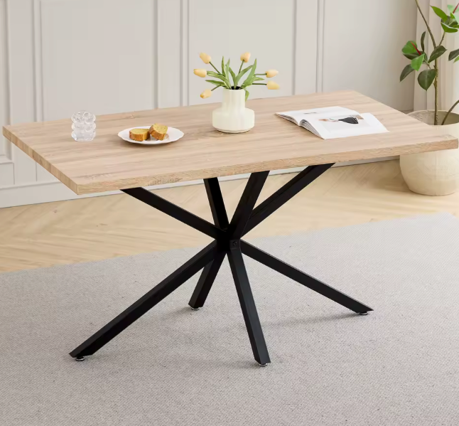 Modern Dining Table With Metal Base