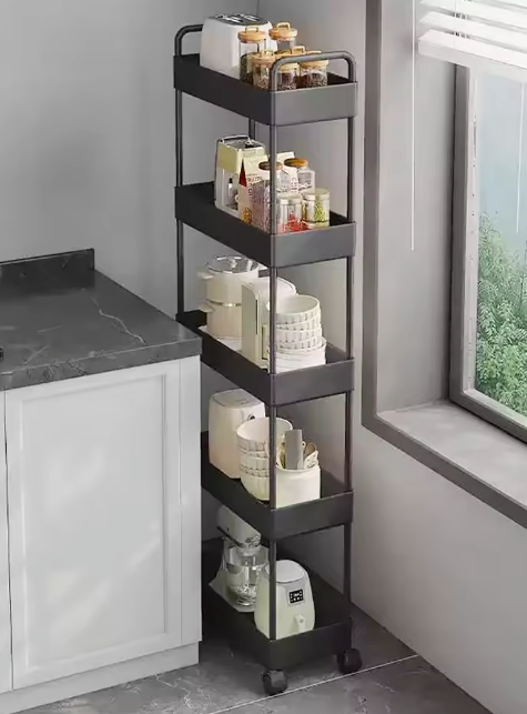 5-Tier Slim Storage with Wheels