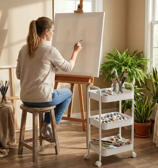 Modern Rolling Storage with 3 Tiers