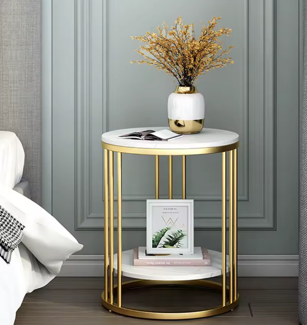 Modern White Marble Table Round