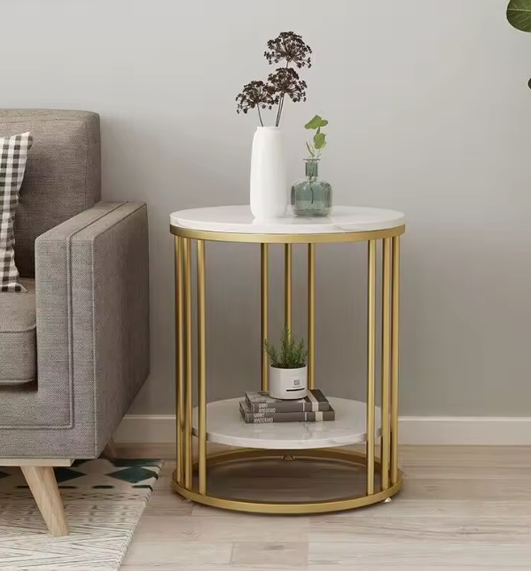 Modern White Marble Table Round