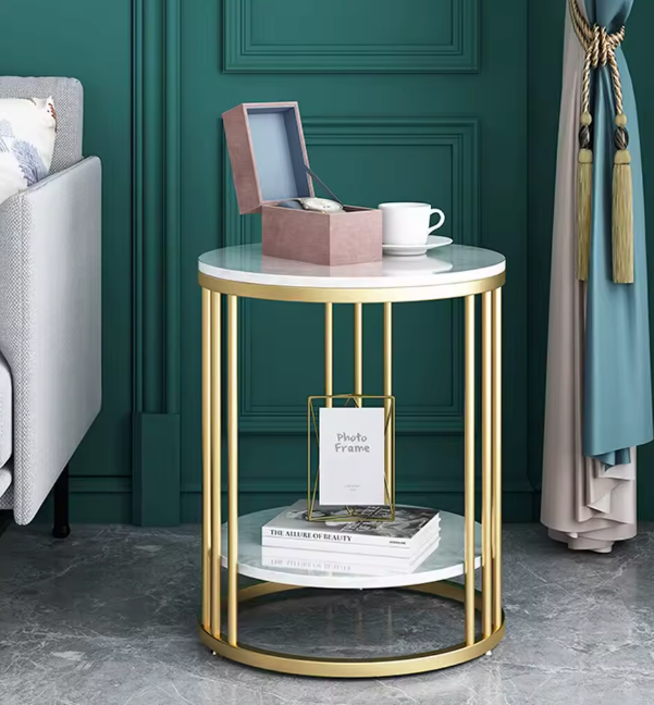 Modern White Marble Table Round