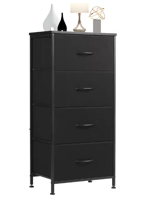 Dresser For Bedroom With 4 Fabric Drawers