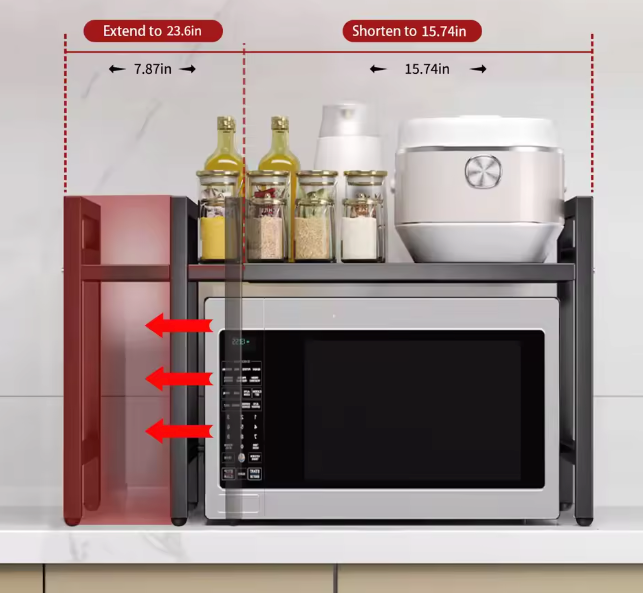 Expandable Microwave Shelf Organizer