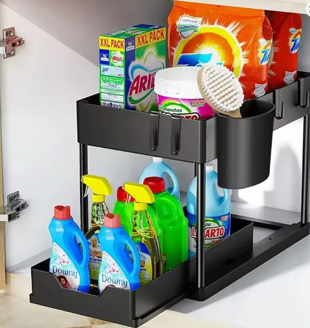 2 Tiers Organizer Sliding Cabinet
