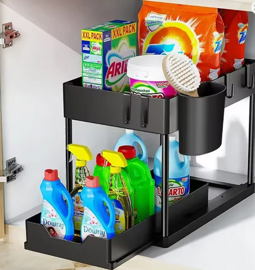 2 Tiers Organizer Sliding Cabinet