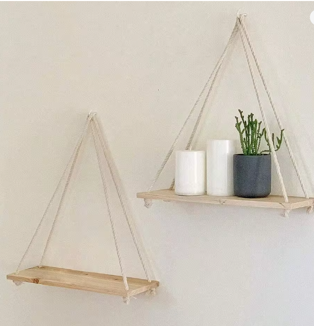 Rope & Wood Shelve ( Pieces )