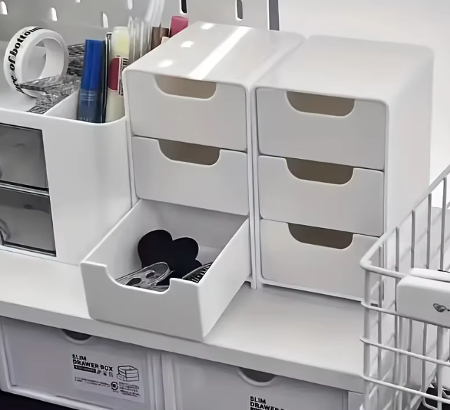 3-Tier Desk Organizer with Drawers