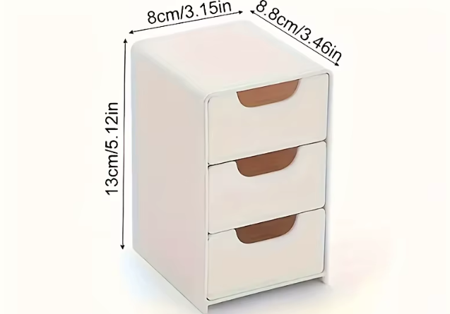 3-Tier Desk Organizer with Drawers