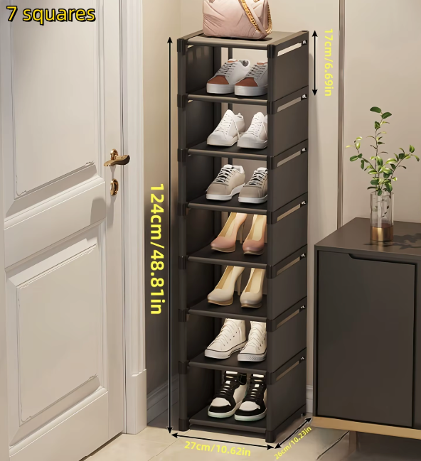 Metal Frame Shoe Rack Multi-Tier ( 7 Squares )