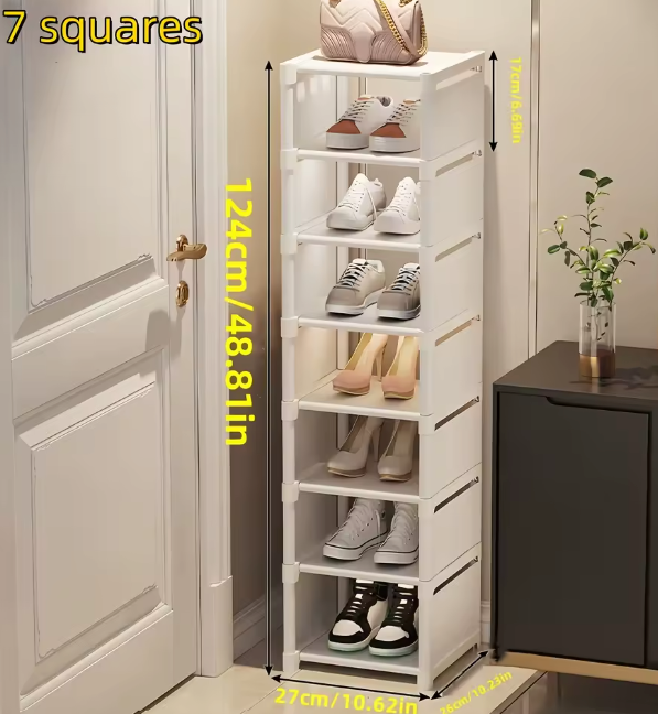Metal Frame Shoe Rack Multi-Tier ( 7 Squares )
