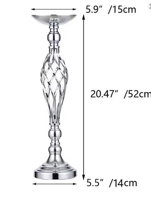 Iron Vase Holder for Candle & Flowers
