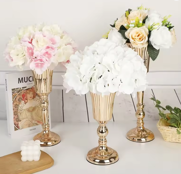 Metal Trumpet Vase Flower & Candle Holder