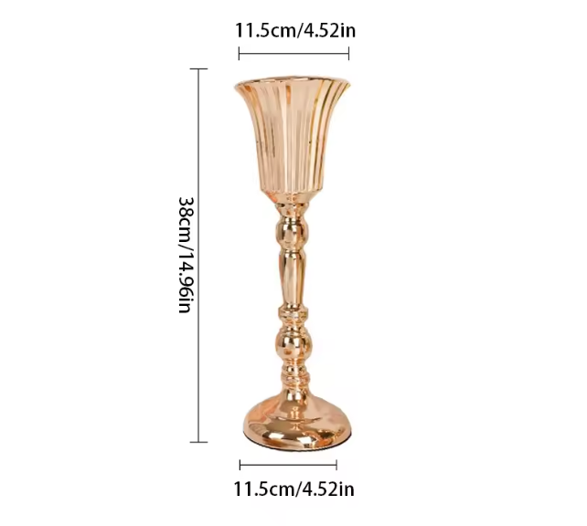 Metal Trumpet Vase Flower & Candle Holder