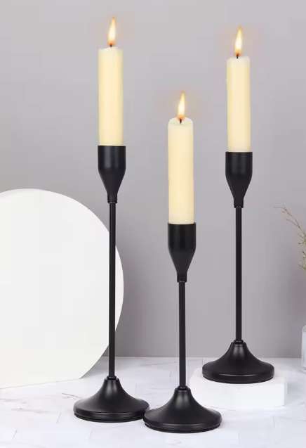 3 Luxury Metal Candle Holders