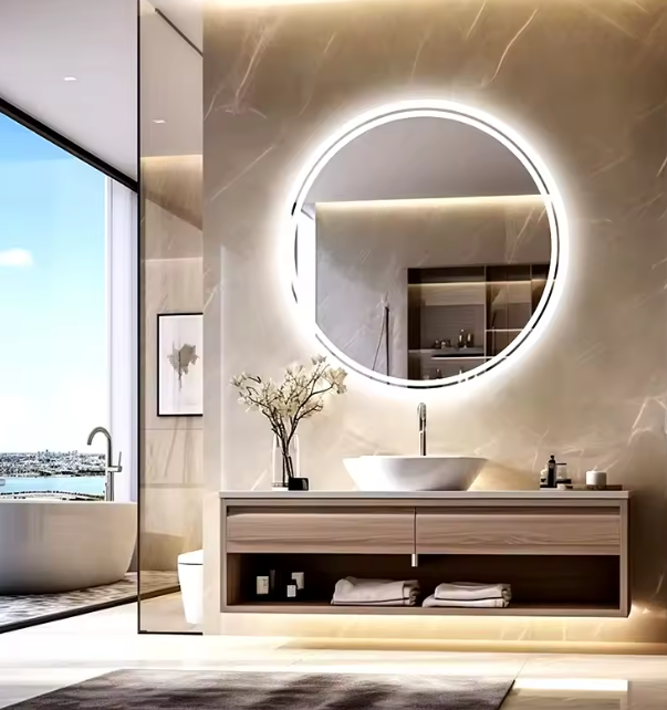 Round LED smart Backlight Mirror ( Touchable )