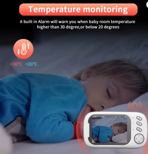 Wireless Video Baby Monitor with Night Vision & Temperature Monitoring