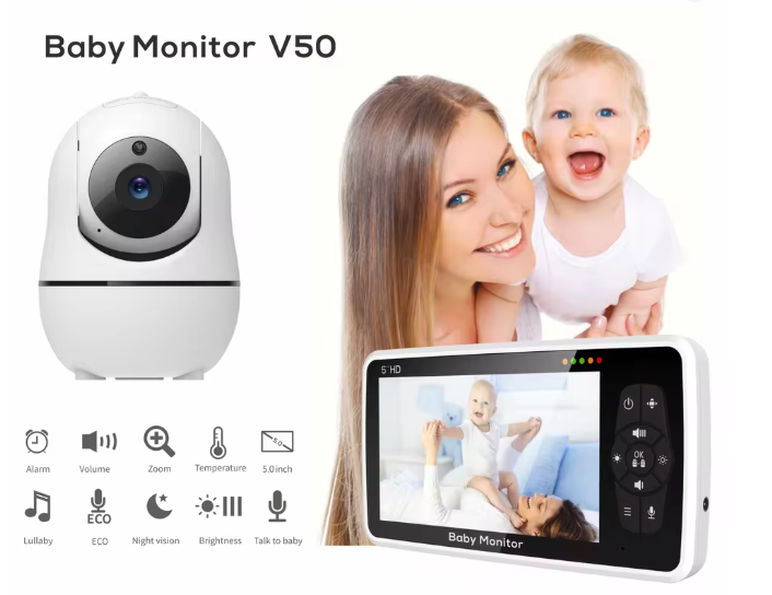 Wireless Video Baby Monitor 1080HD with Night Vision & Temperature Monitoring ( Better battery life )